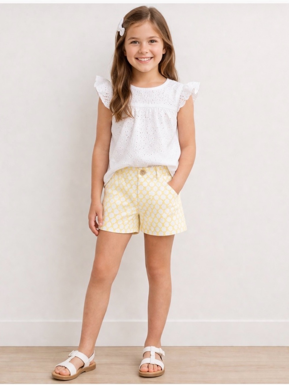 Crewcuts Yellow Flat Front Shorts